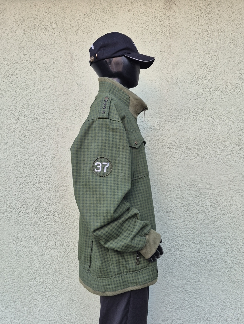 Live Mechanics Men's Olive Green Shell Jacket *Military Accents*
